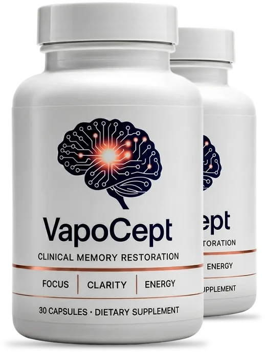 VapoCept two-bottle pack, white capsule bottles