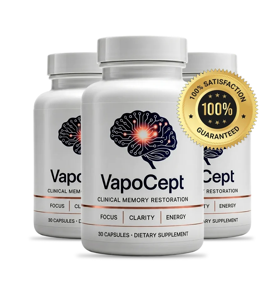 VapoCept bottles with a 100% satisfaction guaranteed seal